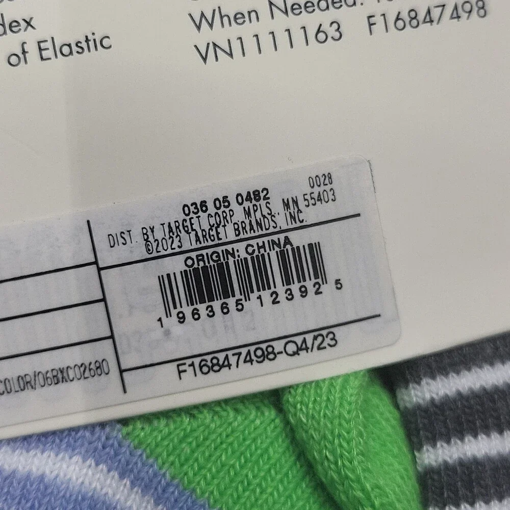 Cat & Jack Boys' Lightweight Striped Ankle Socks 10pk Size Medium 9-2.5